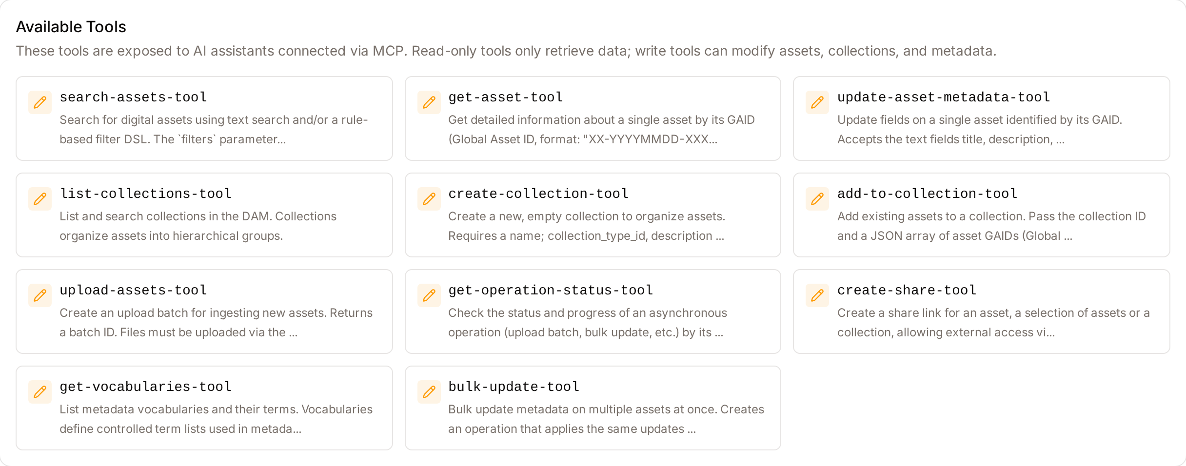 Tools tab