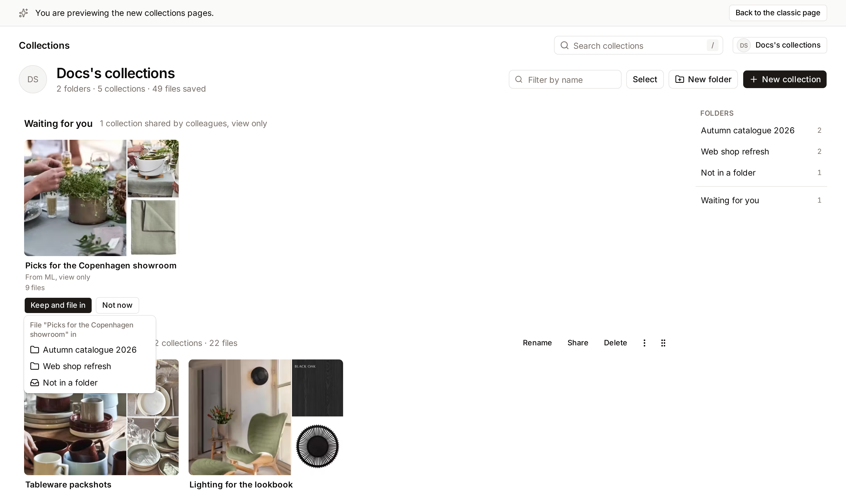 Waiting for you: Keep and file in lists your folders