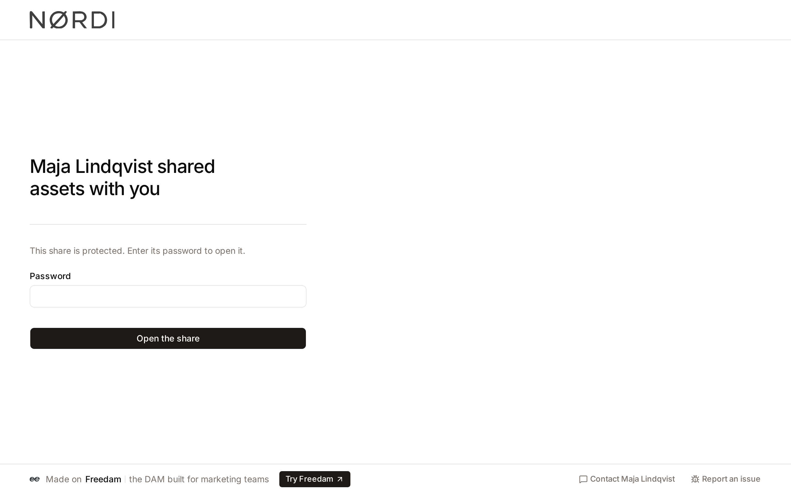 A protected share asks for its password before it shows anything